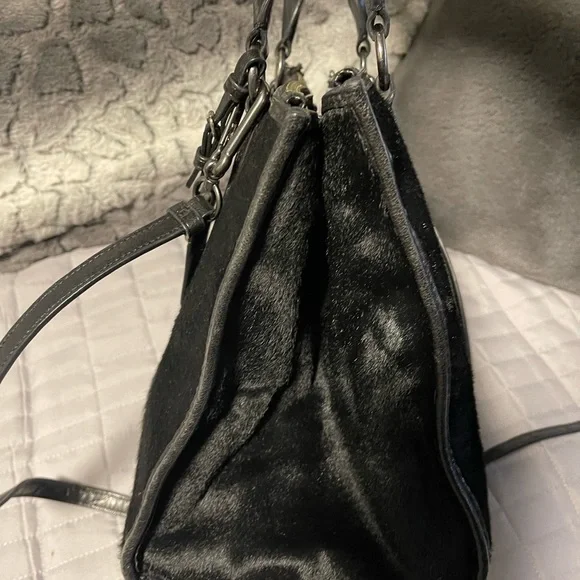 ****Authentic*** Coach Rabbit or Racoon Fur Hand Bag - Picture 7 of 10